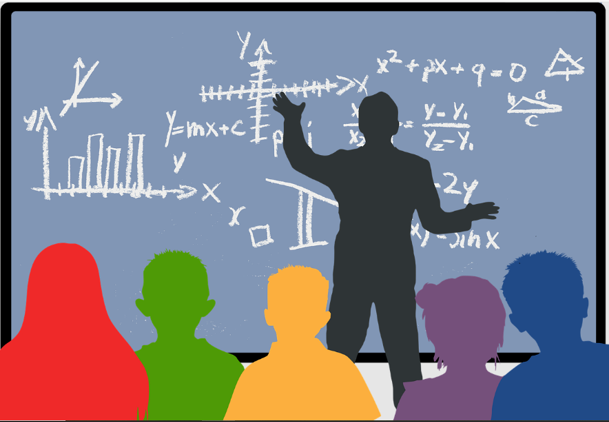 Docente y estudiantes en entorno formativo